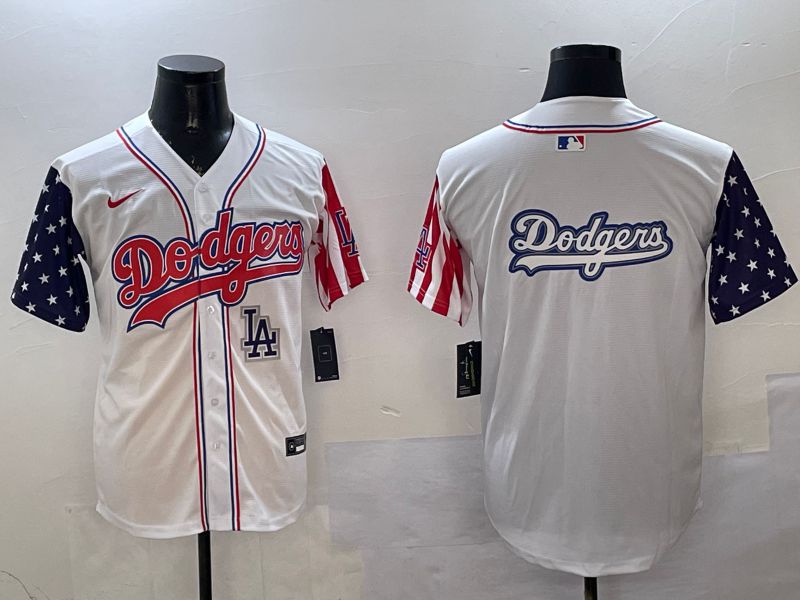 Men Los Angeles Dodgers Blank White a generation of national flags Joint name 2025 Nike MLB Jersey style 18->los angeles dodgers->MLB Jersey